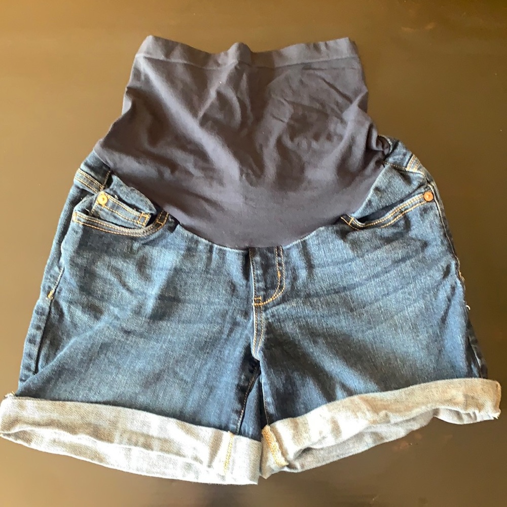 Maternity Blue Jean Shorts